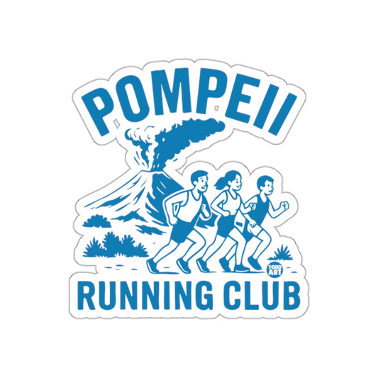 Pompeii Running Club Group Image Blue Illustration Stickers