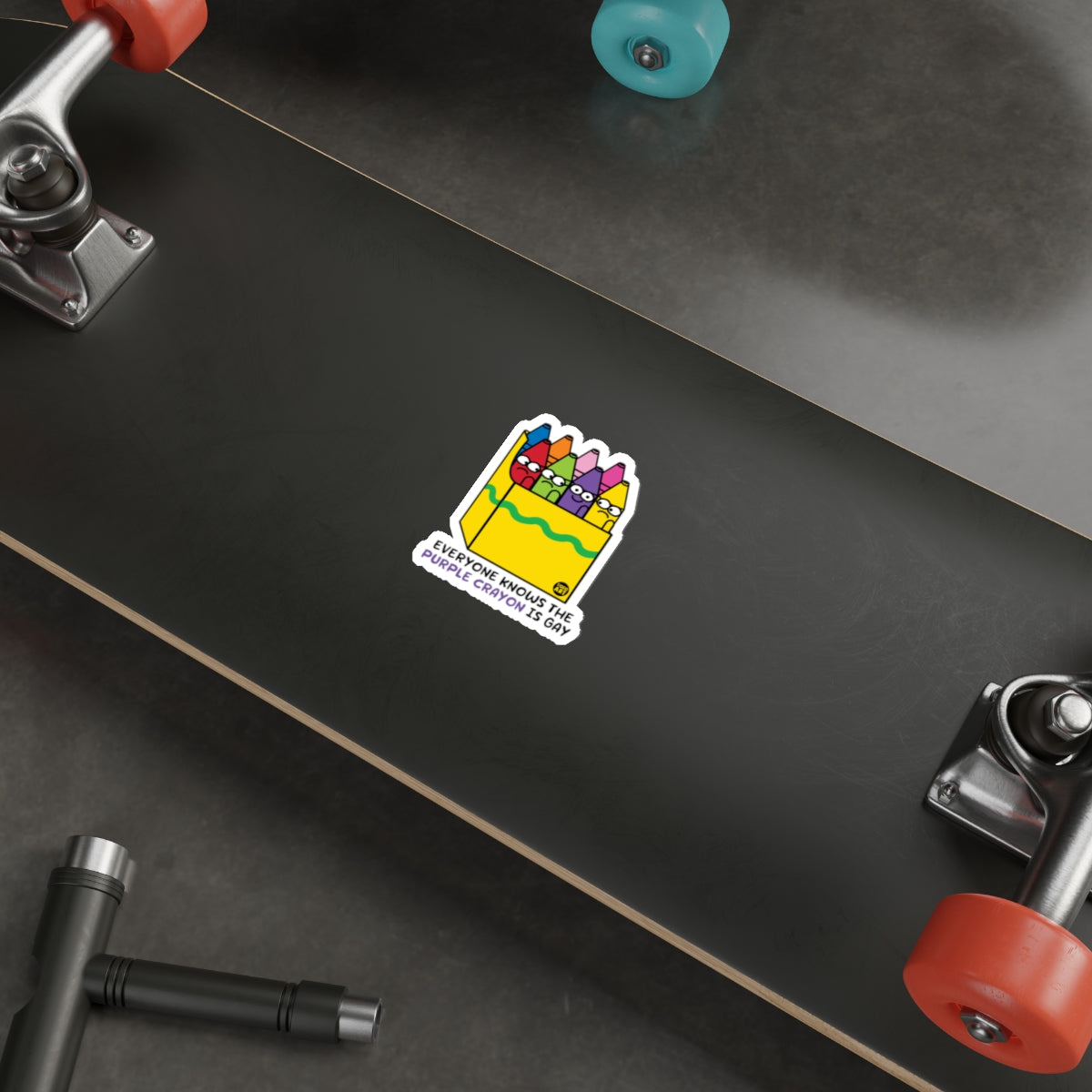 Everyone Knows the Purple Crayon is Gay sticker