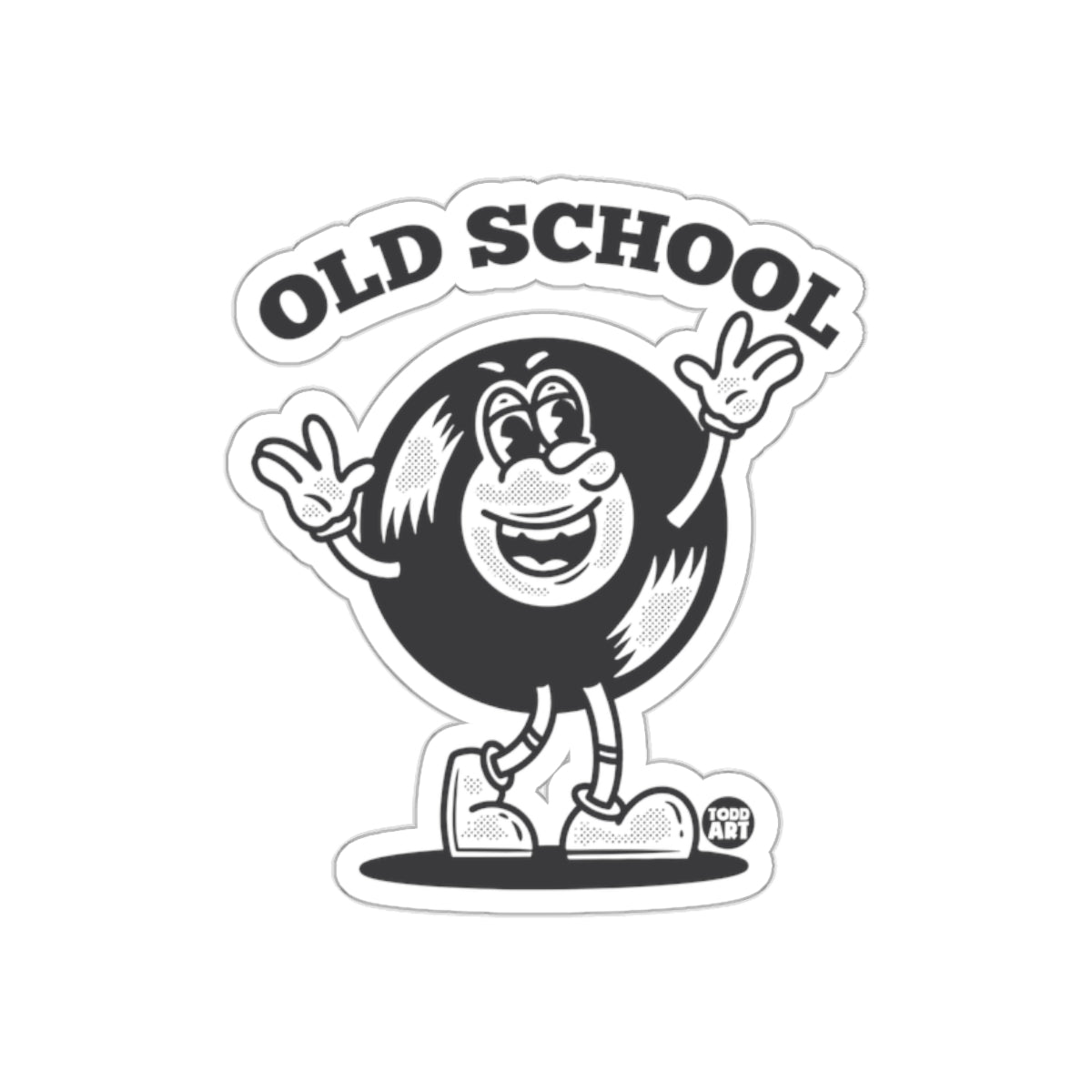 Old School Cartoon Record Todd Art Design Fun Stickers