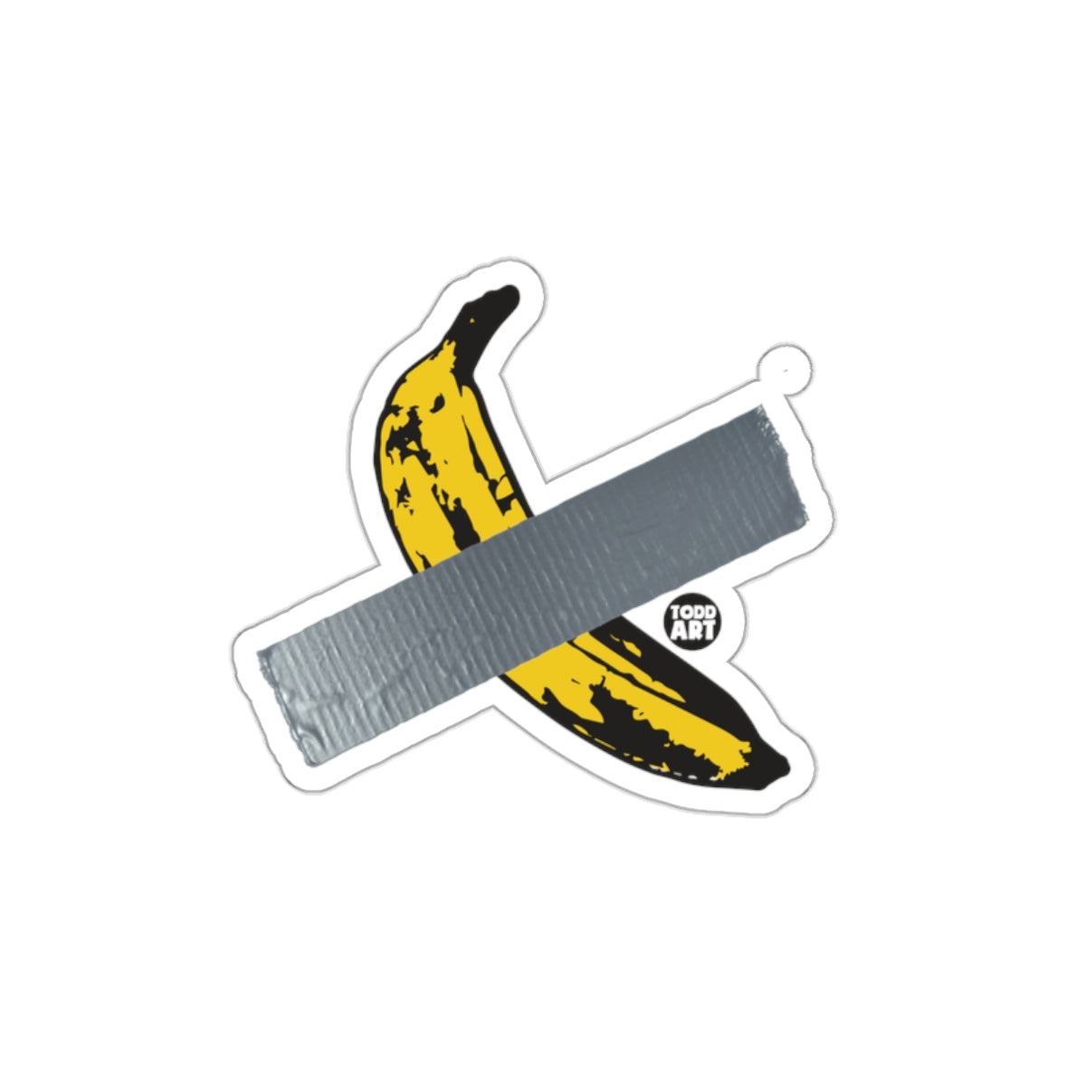 Banana Taped Sticker Art Funny Todd Art Design