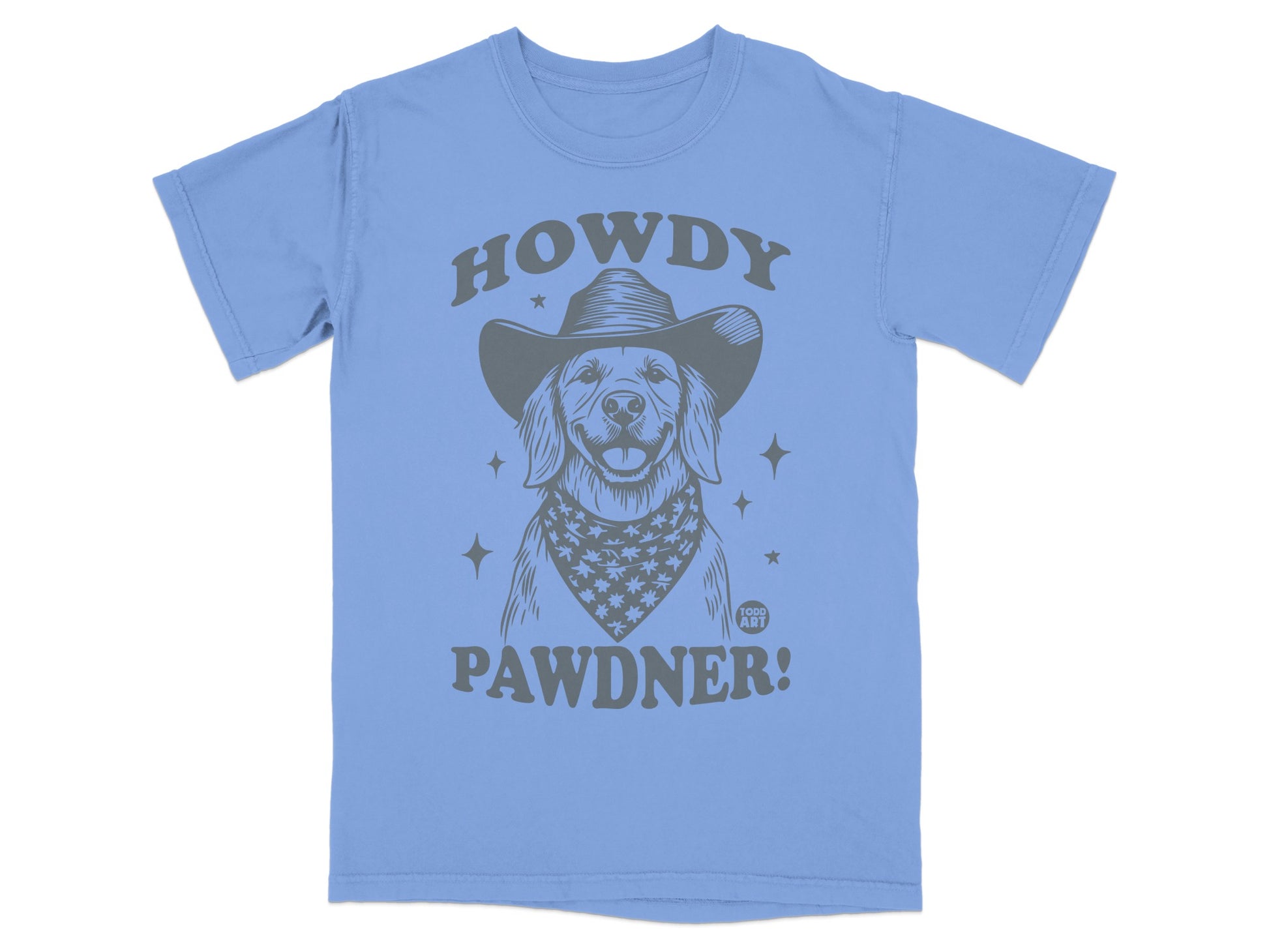 Howdy Pawdner Cowboy Dog Graphic T-Shirt Product