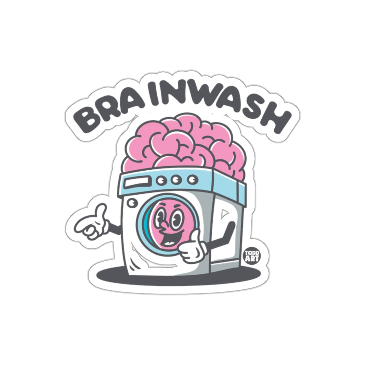 Funny Brainwash Washing Machine Sticker