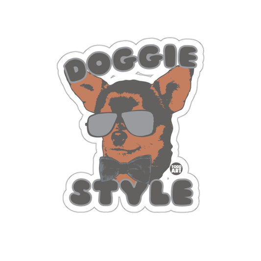 Cool Doggie Style Sunglasses with Bow Tie sticker