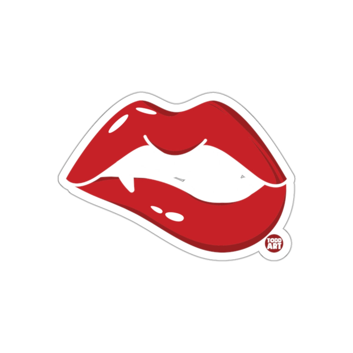 Todd Art Red Lips Sticker Graphic Design