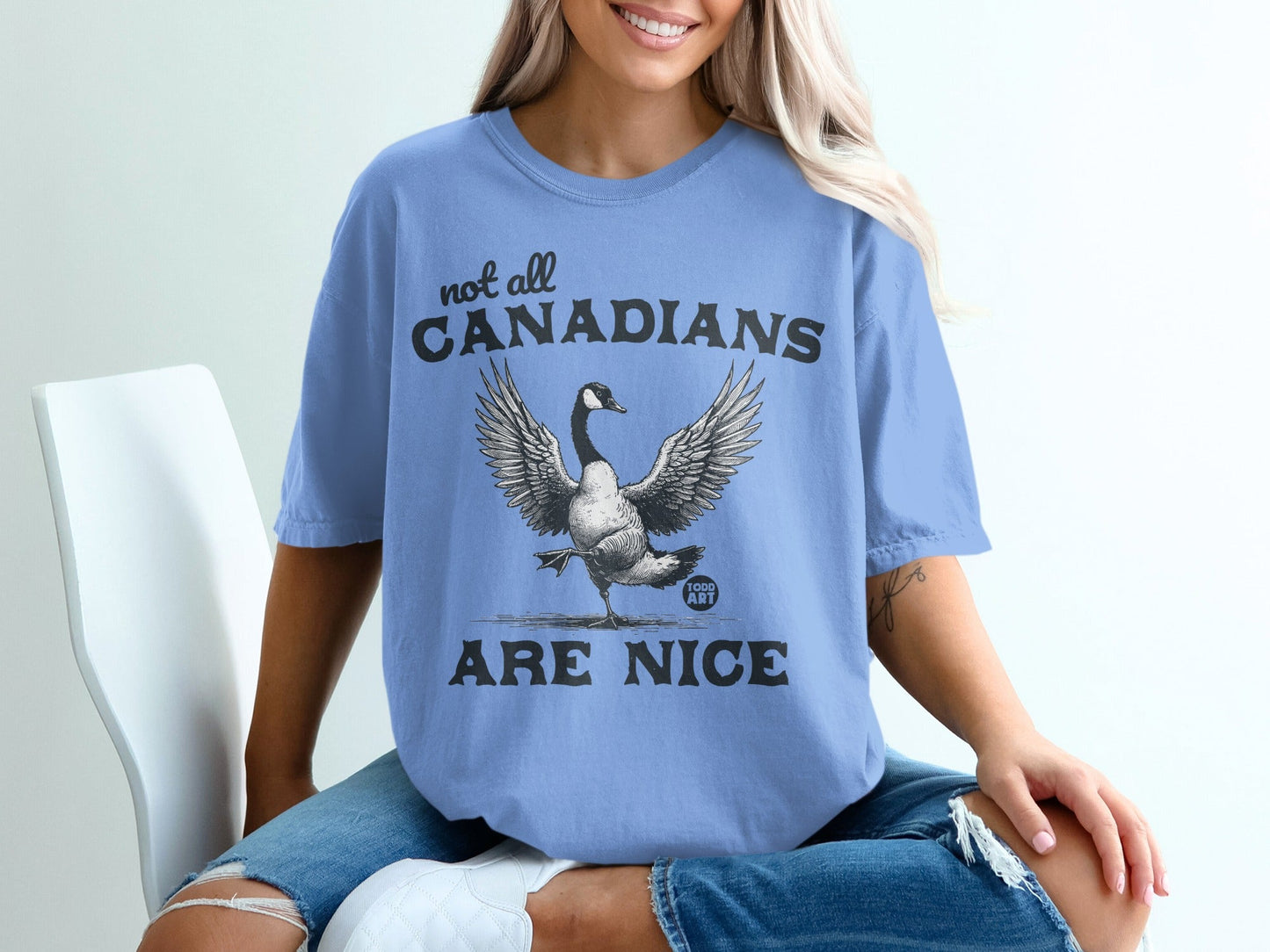Not All Canadians Are Nice Goose Graphic T-Shirt