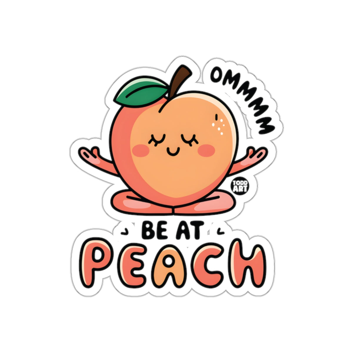 Be At Peach Ommmm Yoga Relaxation Sticker