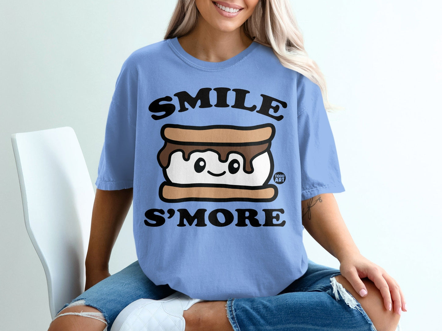 Smile S'more Design Casual Wear Relaxed Fit Shirt