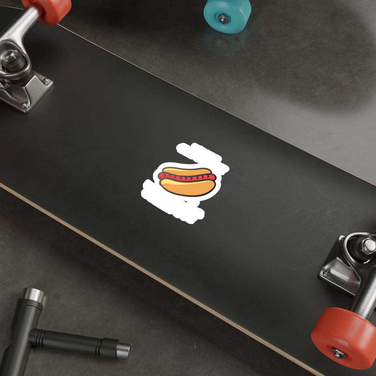 Unique Skateboard with Hot Dog Design for Stylish Riders