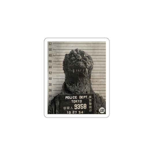 Godzilla Police Department Tokyo Mugshot Image Stickers