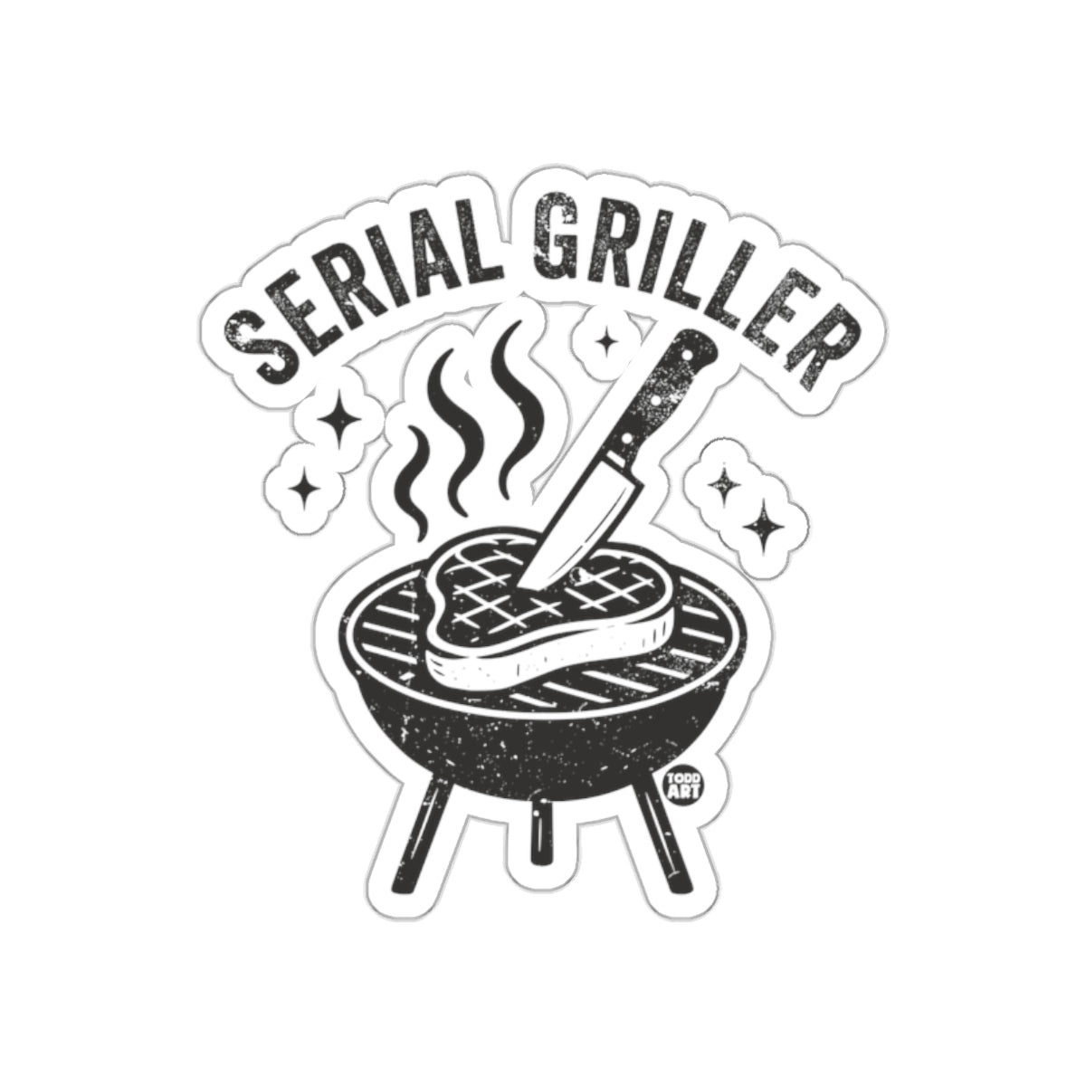 Serial Griller Barbecue Grilling Sticker Product