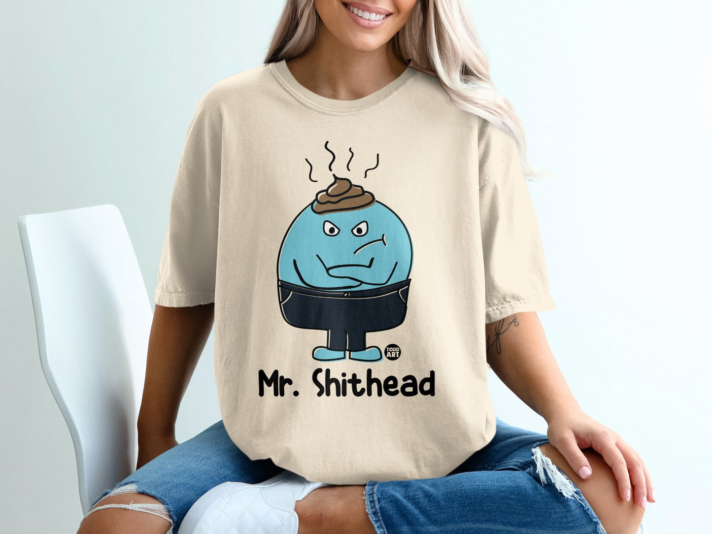 Mr. Shithead Humor Funny Graphic T-Shirt for Adults