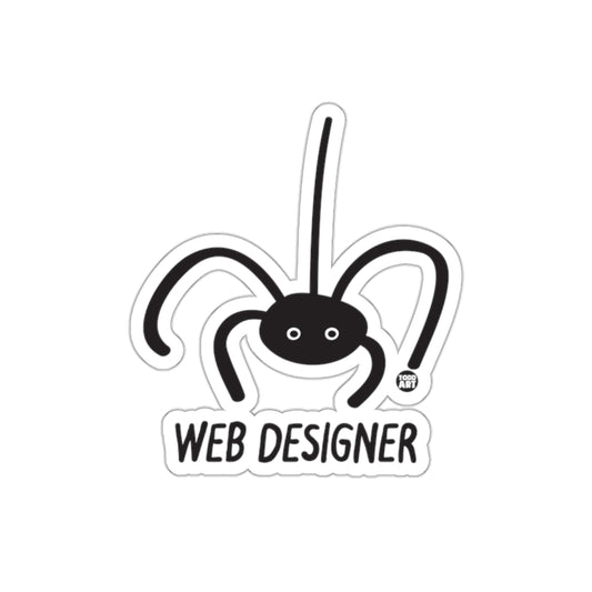 Funny Web Designer Spider Graphic Sticker