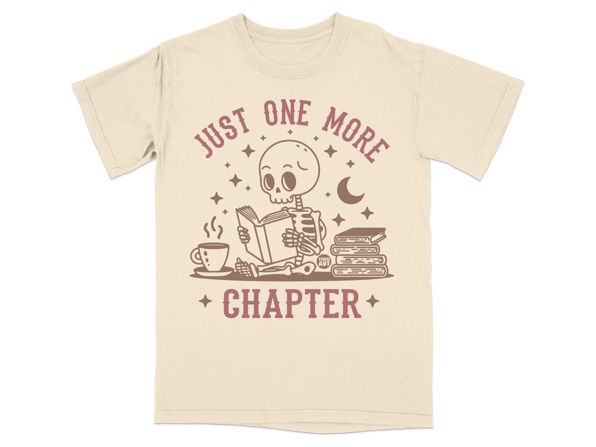 Just One More Chapter Skeleton Reading T-Shirt
