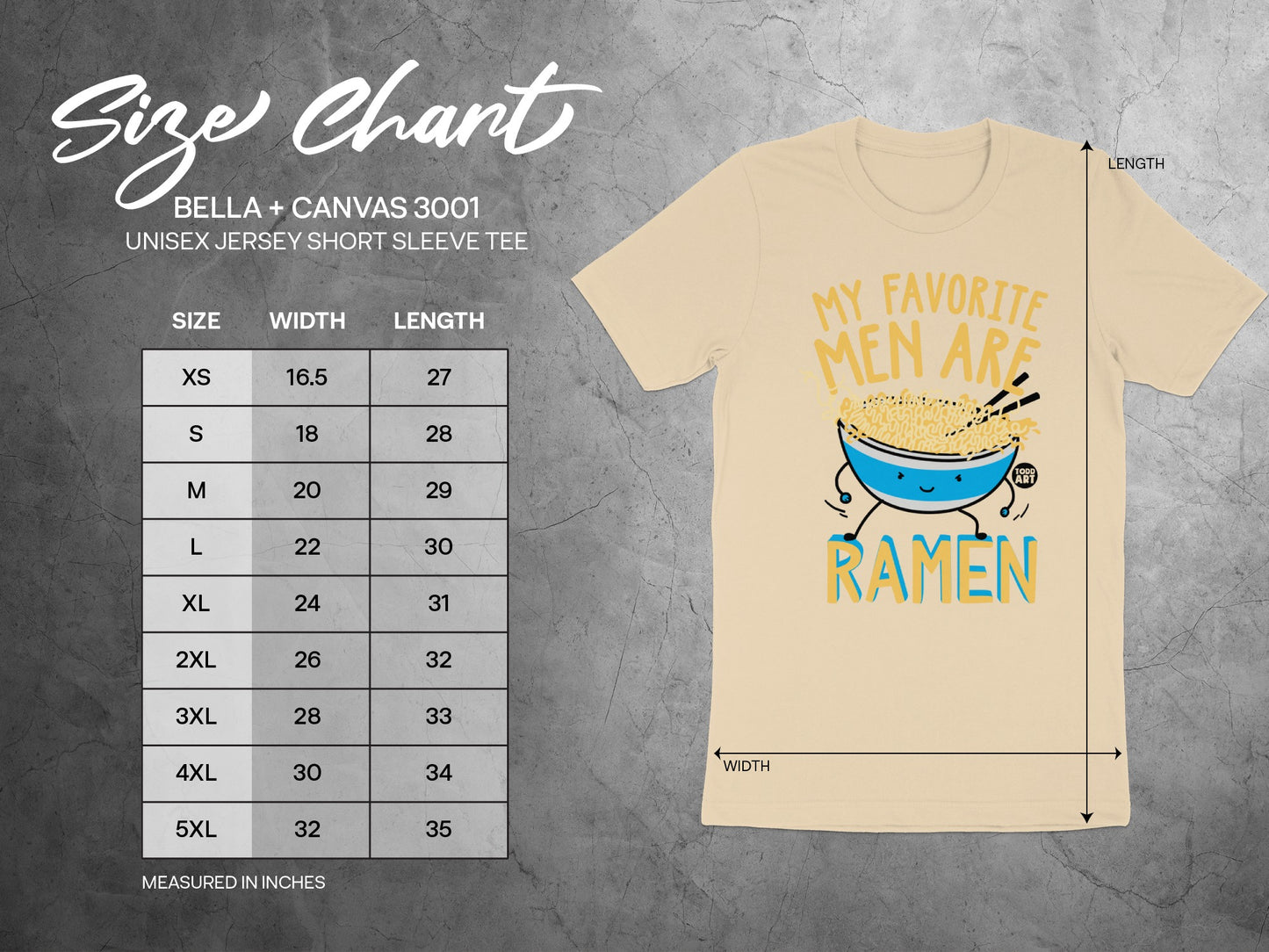My Favorite Men Are Ramen Unisex Jersey Short Sleeve Tee
