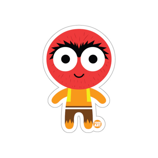 Cute Cartoon Character with Big Eyes Sticker