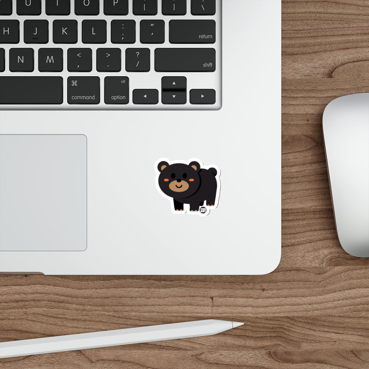 Cute Smiling Black Bear Cartoon Sticker product type