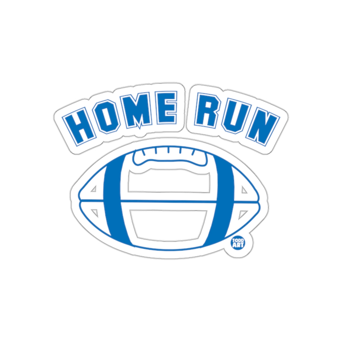 Home Run Blue Football Graphic Todd Art Original Stickers