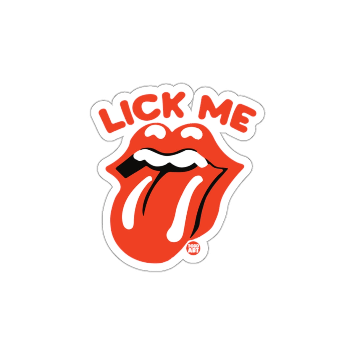 Lick Me Tongue Out Sticker with Fun Design Artwork