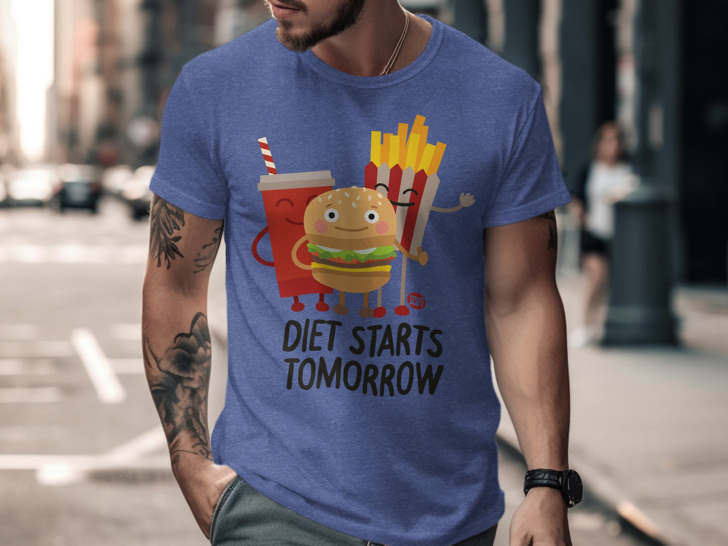 Diet Starts Tomorrow Funny Fast Food T-Shirt