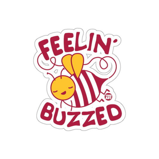 Feelin' Buzzed with Cute Cartoon Bee Design Sticker