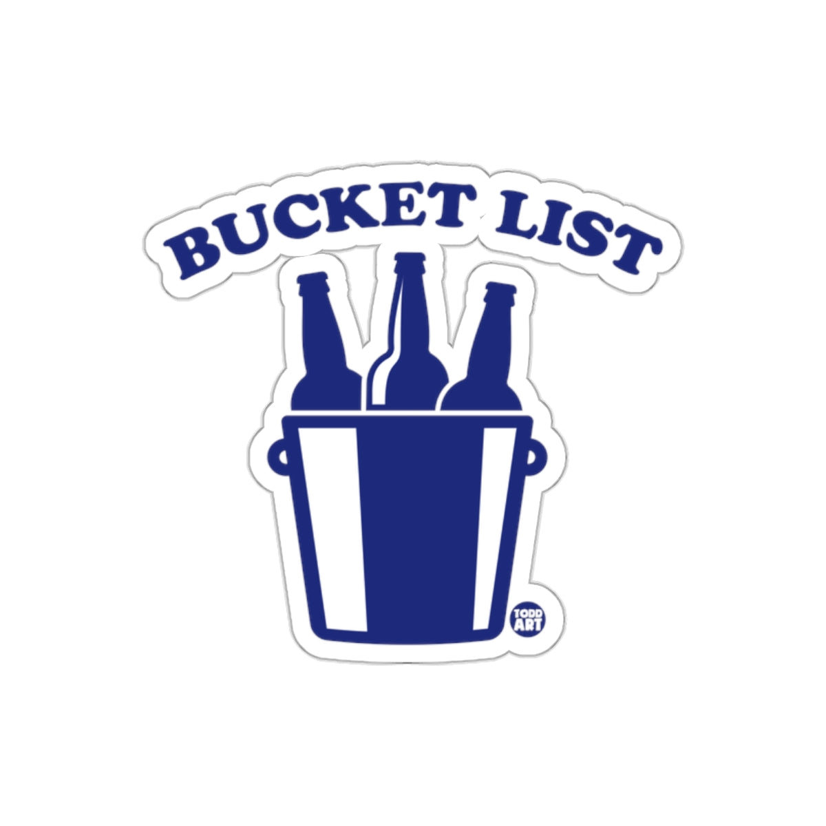 Bucket List Beer Bottle Sticker Art for Fun Decor