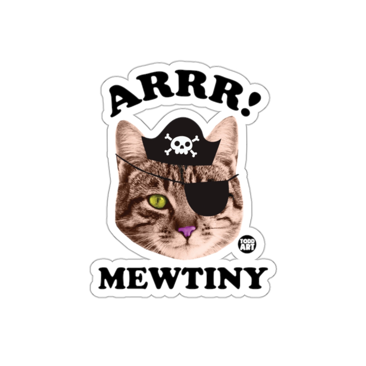 Pirate Cat Says Arrr! It's Mewtiny Stickers