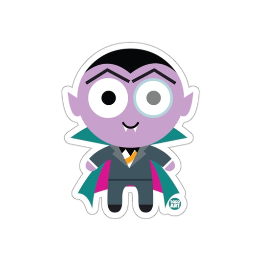 Cute Vampire Cartoon Character Halloween Sticker decal