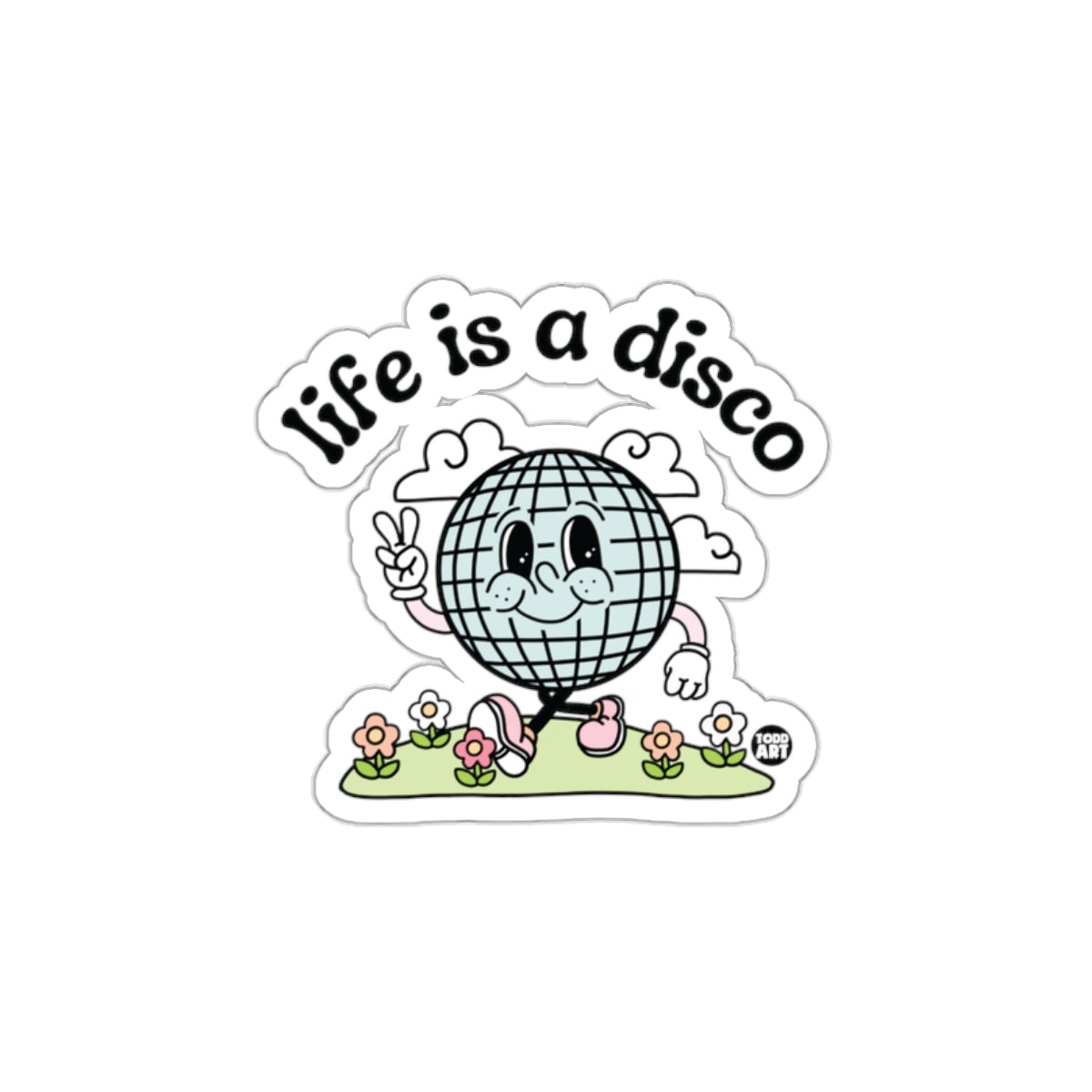 Life is a Disco Dancing Globe Art Sticker