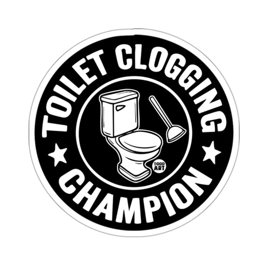 Toilet Clogging Champion Humorous Award Emblem product type