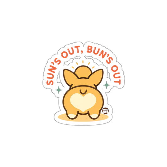 Sun's Out Bun's Out Cute Corgi Sticker for Sale