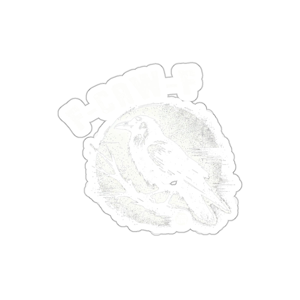 Caw Caw Raven Illustration Sticker for Nature Lovers