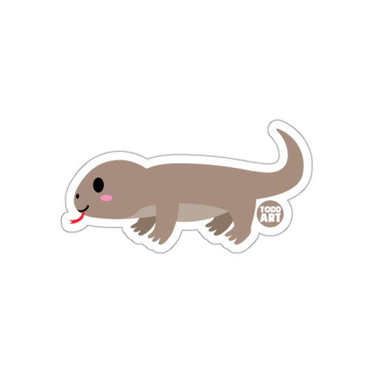 Cute Cartoon Todd Art Salamander Sticker for Kids