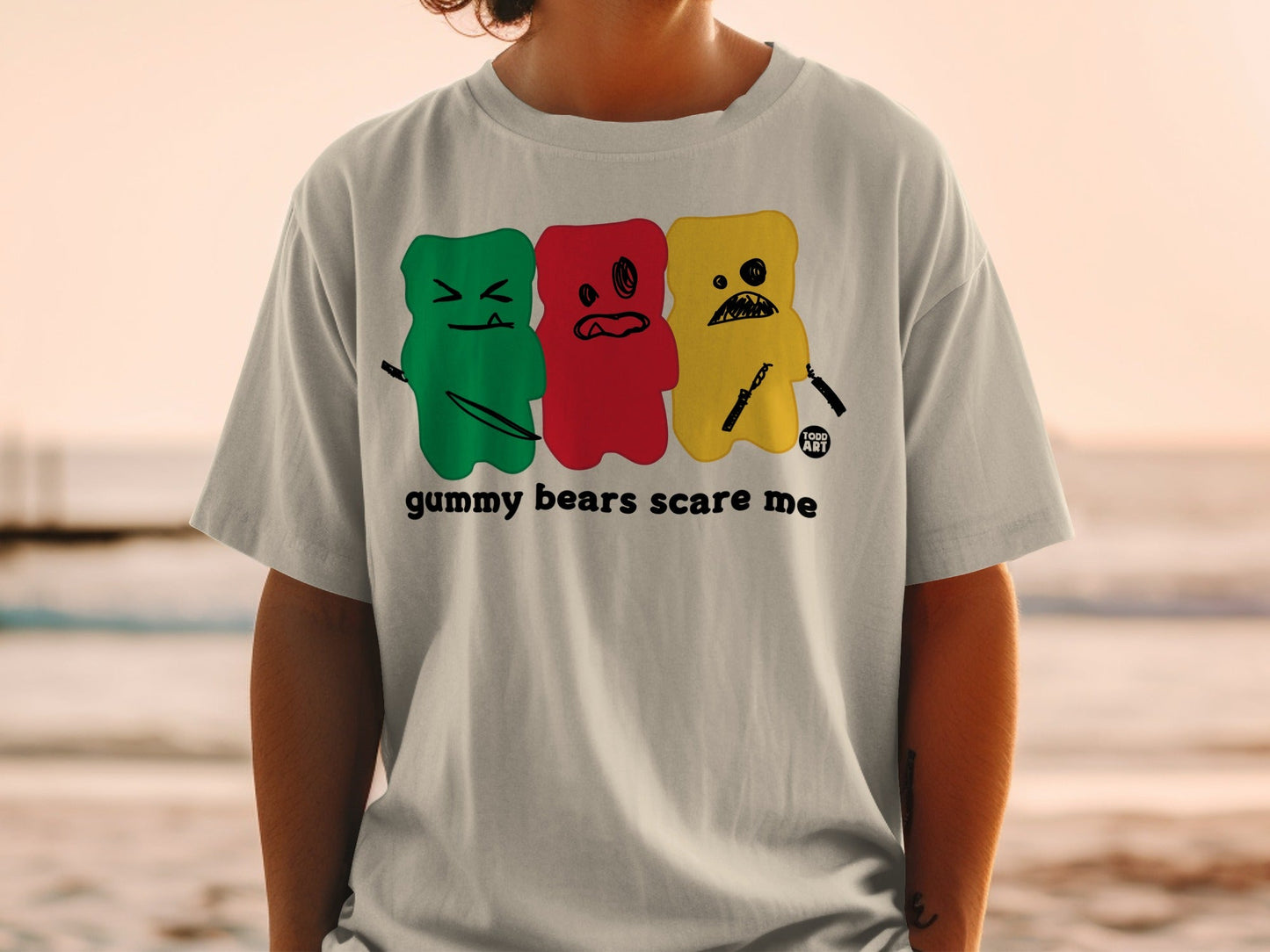 Funny Gummy Bears Scare Me Graphic T-Shirt