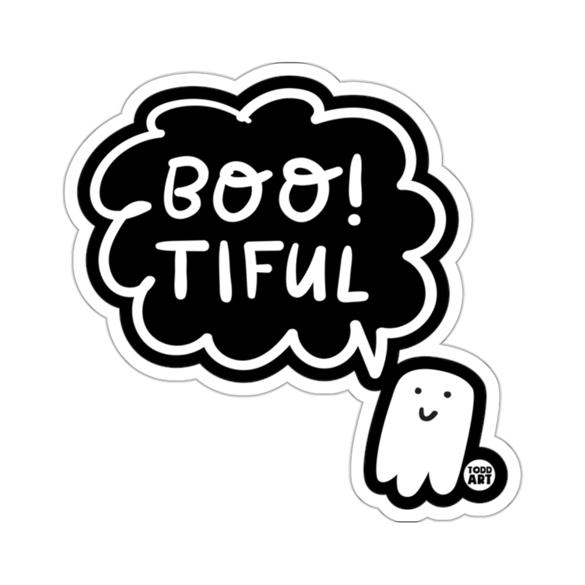 Boo Tiful Ghost Speech Bubble Todd Art Graphic 