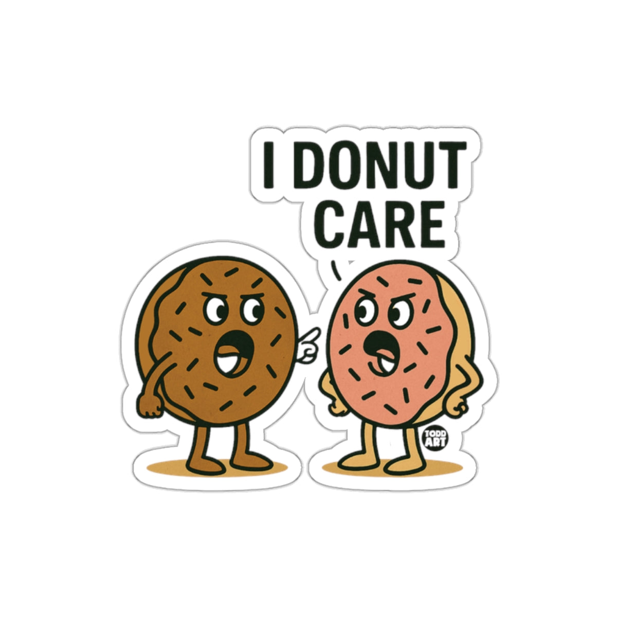 I Donut Care Cute Funny Donut Sticker Product