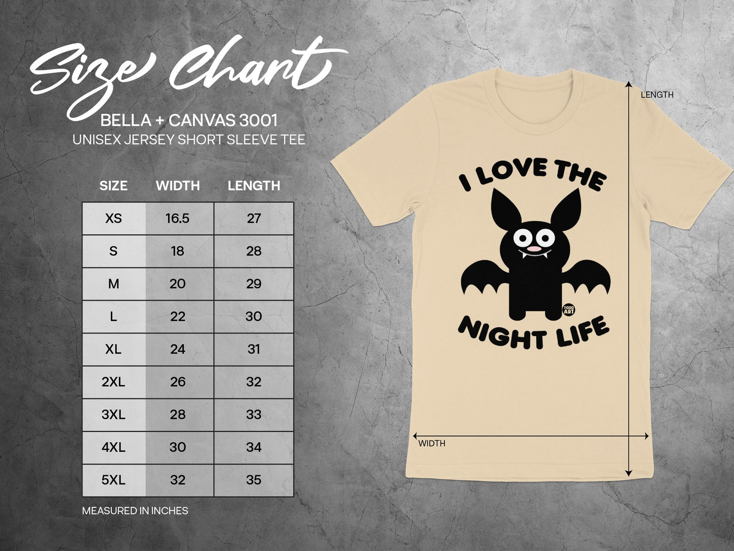 I Love The Night Life Funny Bat Shirt For Night Owls