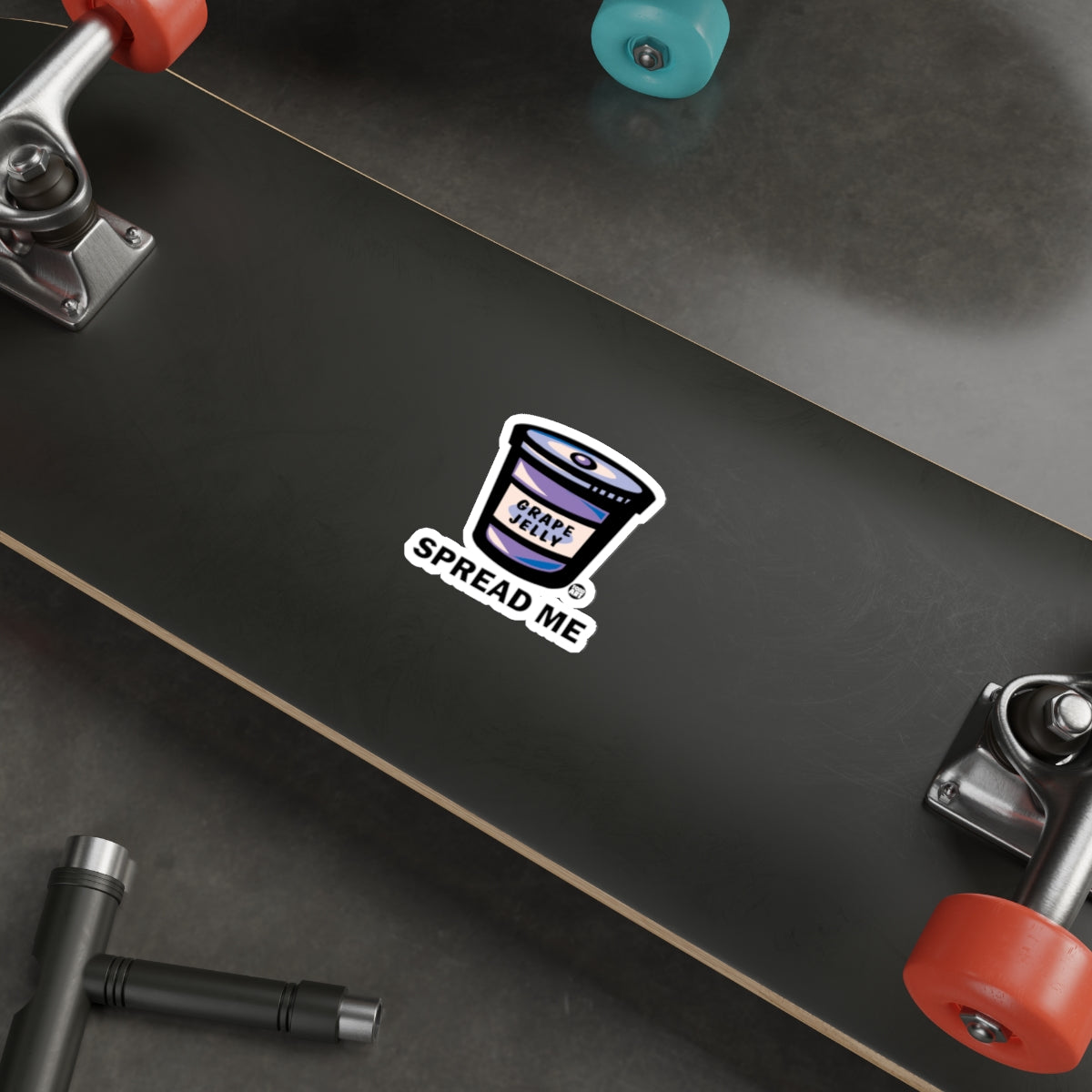Grape Jelly Spread Me Sticker for Skateboards and Laptops