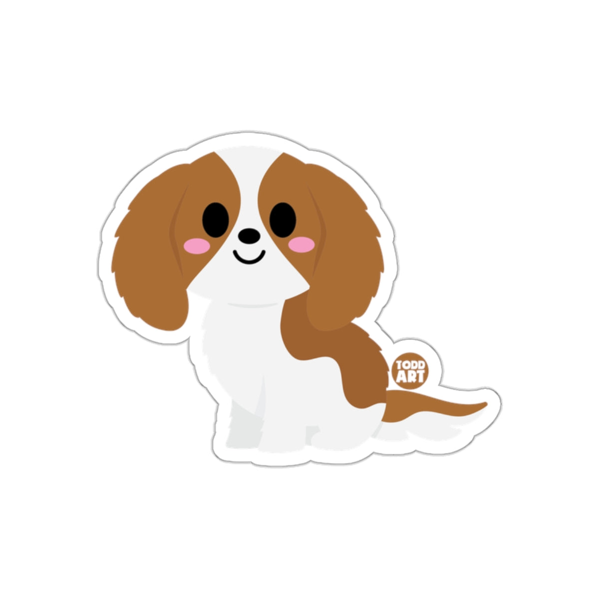 Adorable Cavalier King Charles Spaniel Sticker