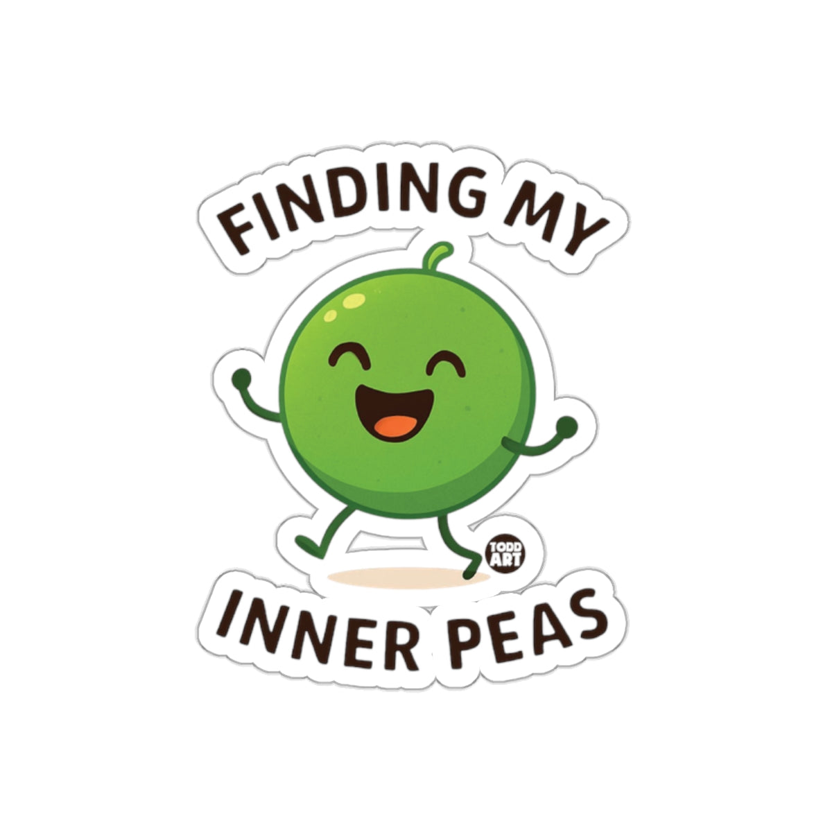 Finding My Inner Peas Funny Sticker