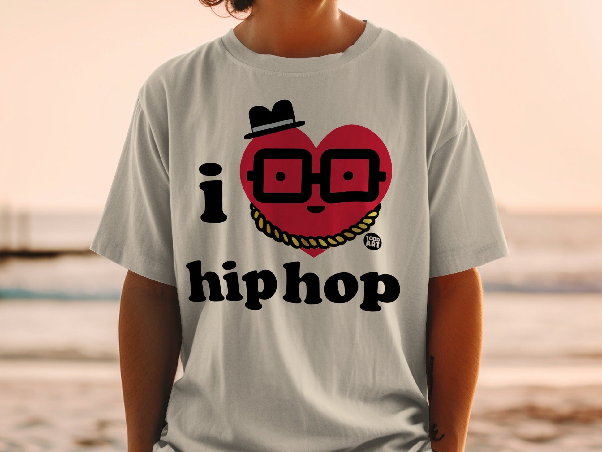 I Love Hip Hop Graphic Todd Art T-Shirt Product