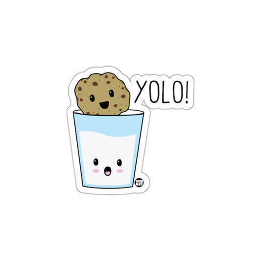 Cute Cookie and Milk Yolo Sticker for Fun Loving People