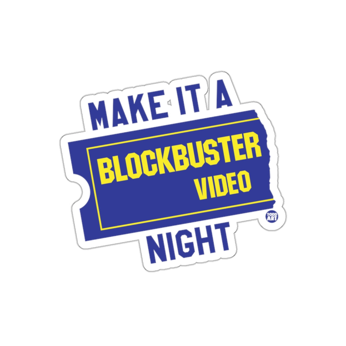 Make It a Blockbuster Video Night Cool Nostalgia Stickers