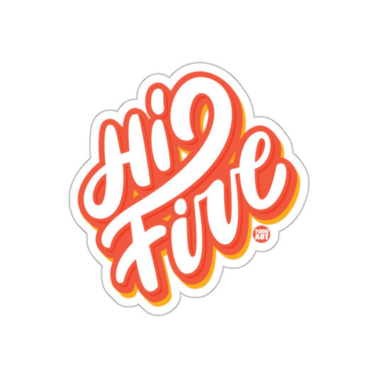 Vibrant Hi Five Art Sticker for Trendy Decor Enthusiasts