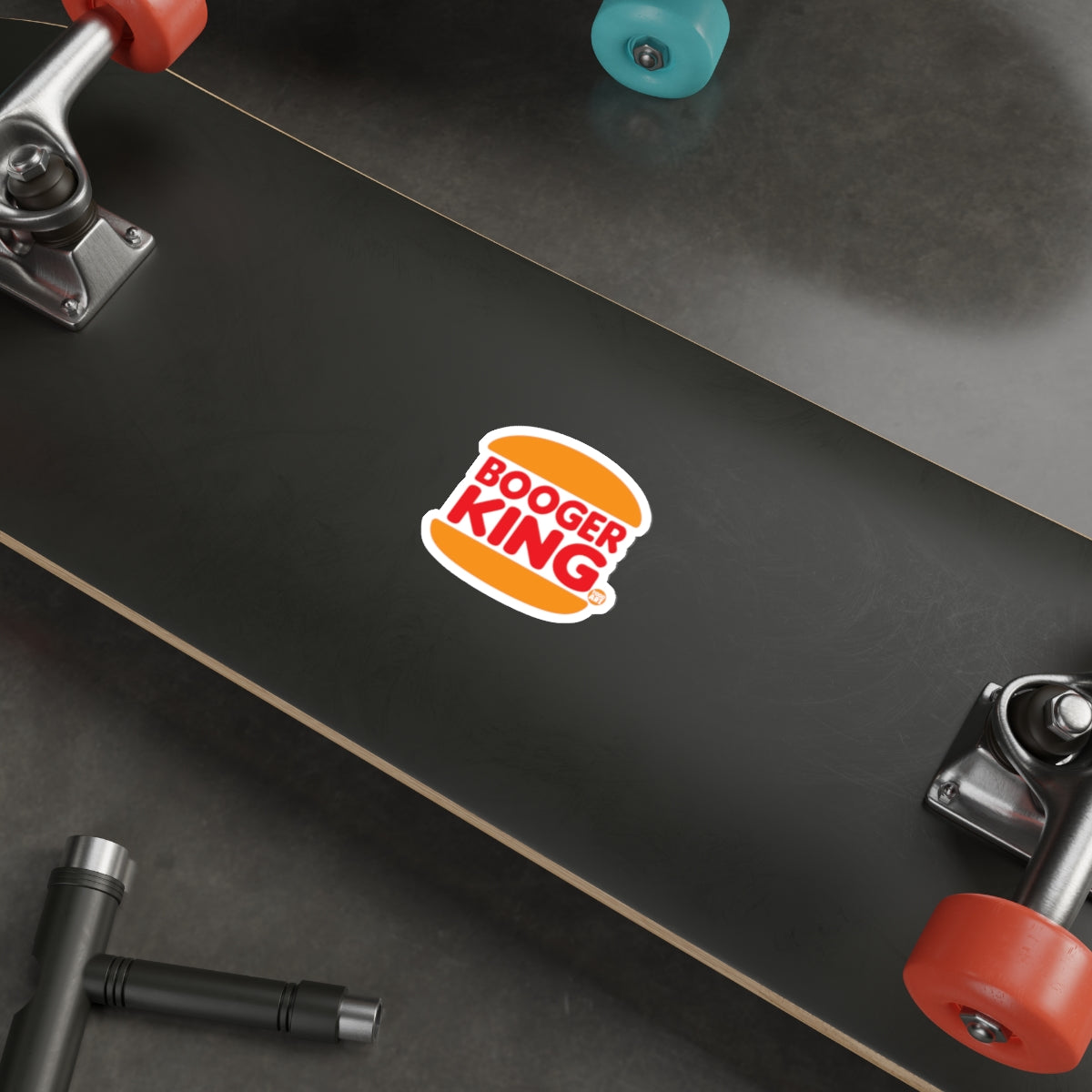 Booger King Funny Logo Parody Graphic Design Stickers