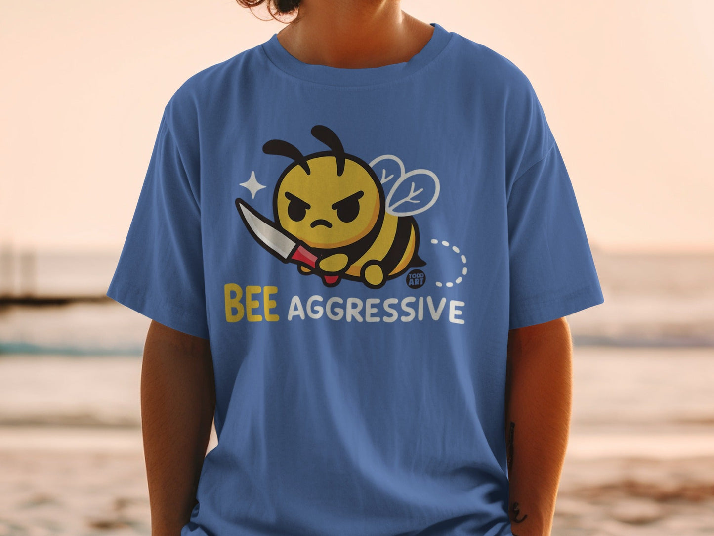 BEE AGGRESSIVE Cartoon Graphic Printed Shirt