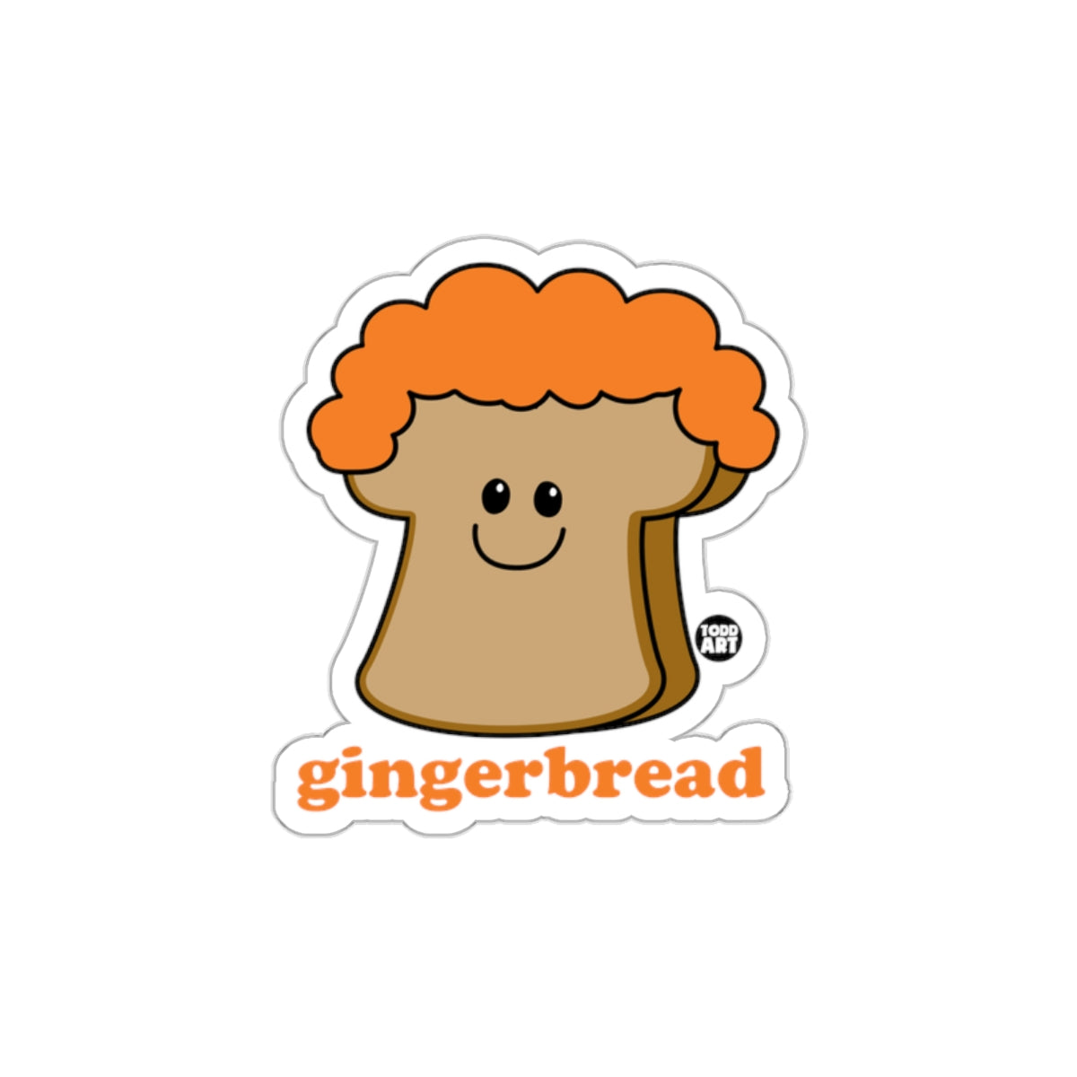 Cute Gingerbread Character Sticker for Fun Decorations