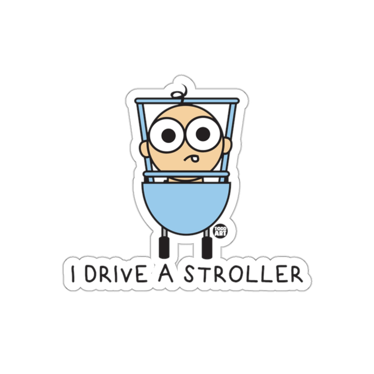 I Drive A Stroller Funny Baby Cartoon Sticker