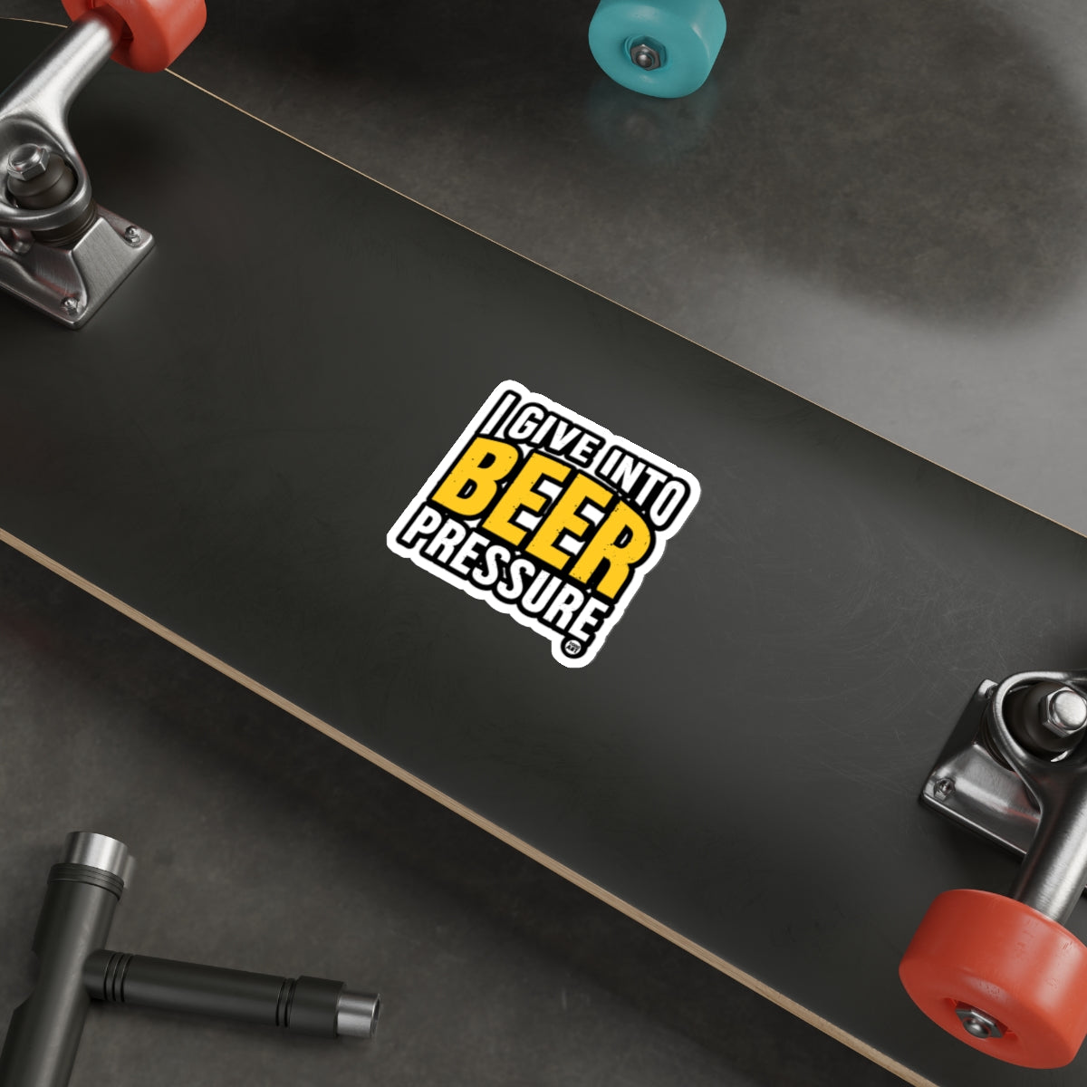 I Give Into Beer Pressure Sticker for Unique Fun