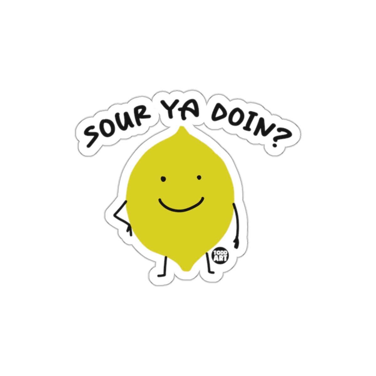 Sour Ya Doin Lemon Cartoon Sticker product