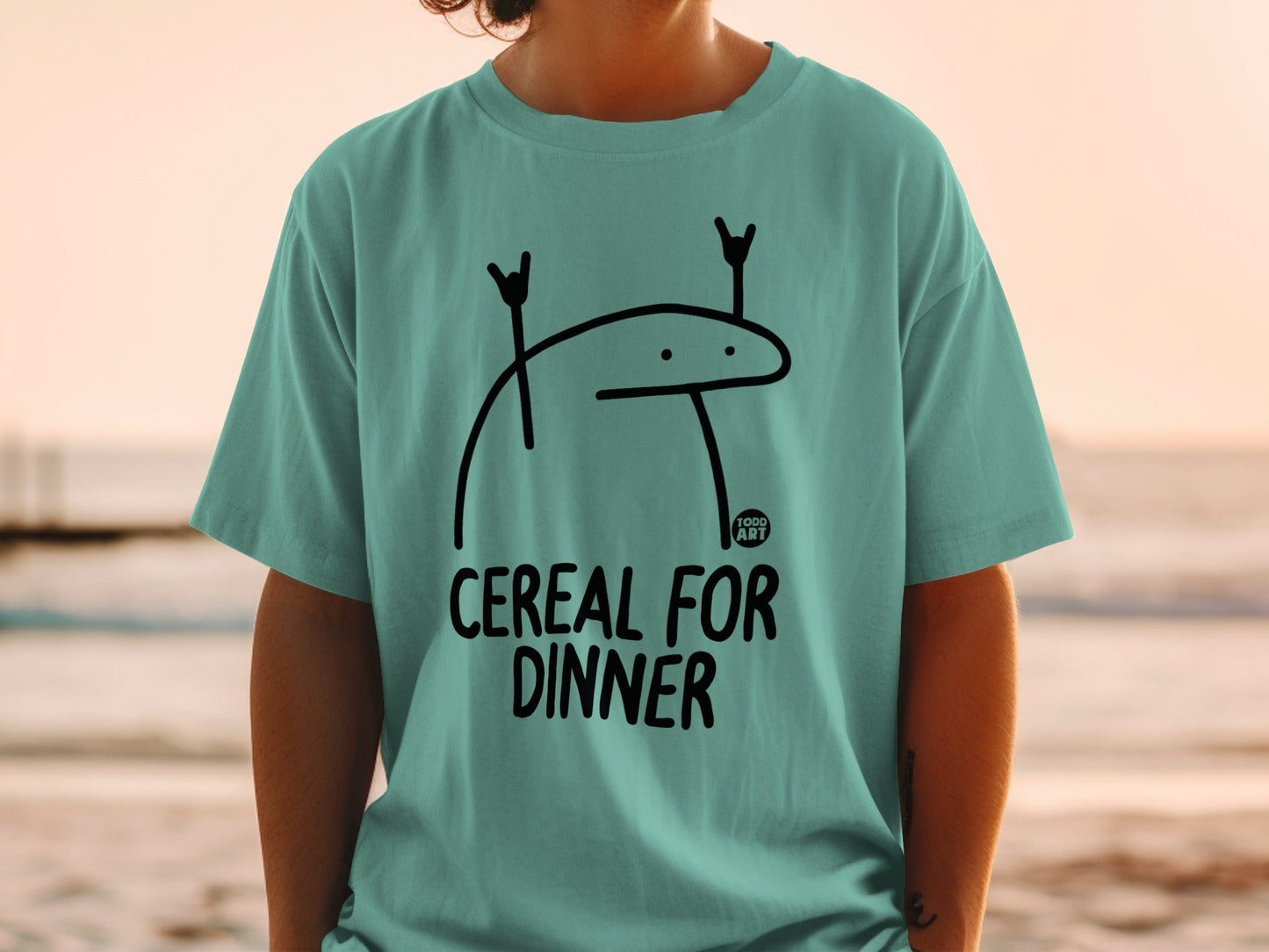 Unique Cereal For Dinner Graphic T-Shirt